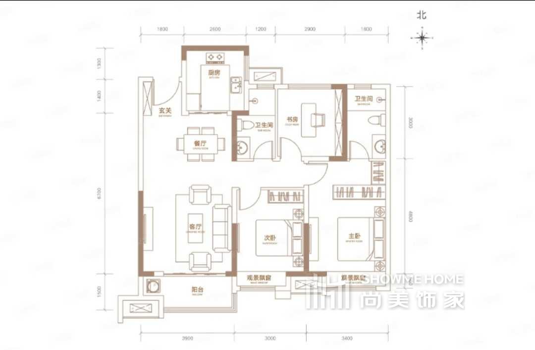 三室两厅两卫舒逸