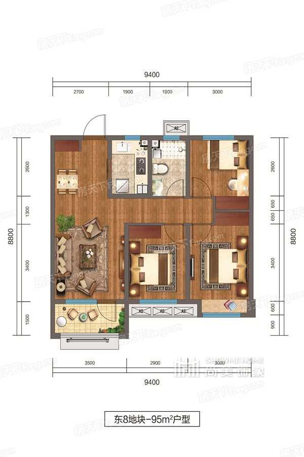 三室两厅一厨一卫