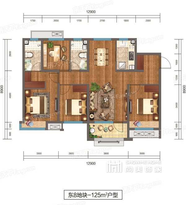 四室两厅一厨两卫