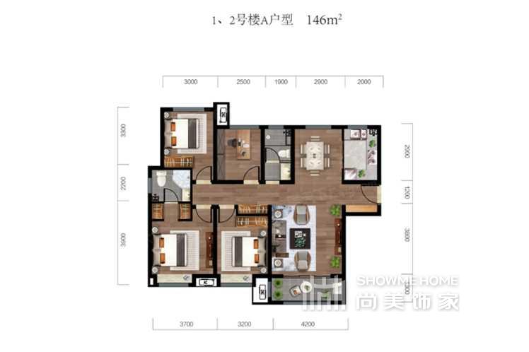 4室2厅2卫1厨